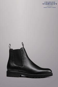 Charles Tyrwhitt Leather Rubber Sole Chelsea Boots