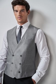 Light Grey Suit: Double Breasted Waistcoat (570288) | €9