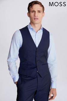 Moss London Ink Blue Skinny Fit Suit: Waistcoat (570307) | ￥9,050