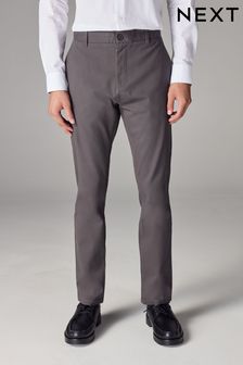 Dark Grey Skinny Fit Stretch Chino Trousers (570461) | SGD 39