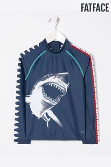 FatFace Blue Shark Long Sleeve Rash Vest (571045) | KRW38,400