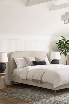 Tweedy Plain Light Natural Matson Upholstered Bed Bed Frame (571309) | €340 - €650