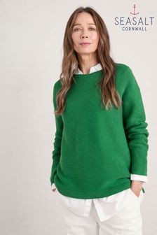 Zelena - Bombažen pulover Seasalt Cornwall Makers (571390) | €90