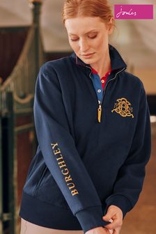 Sudadera guateada con media cremallera Official Burghley de Joules (571595) | 92 €