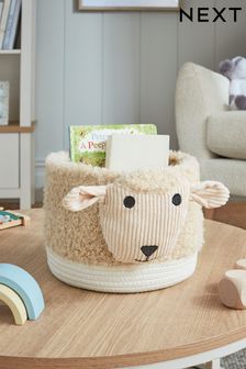 Cream Fluffy Sheep Storage Basket
