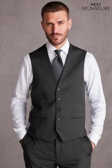 Black - Signature Wool Suit: Waistcoat (571963) | kr980