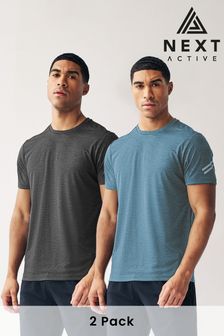 Blue/Slate Active Gym and Training T-Shirts 2 Pack (572050) | kr331