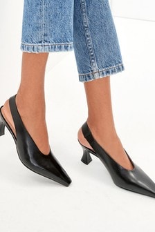 Черный - Кожаные туфли с ремешком через пятку Signature (572136) | €14