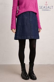 Seasalt Cornwall Blue Rolling Sands Denim Skirt (572699) | CA$166