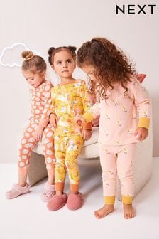 Erdbeermotiv, Mehrfarbig - 3er Pack langärmelige bedruckte Pyjamas (9 Monate bis 10 Jahre) (572923) | 37 € - 47 €