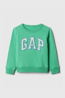 Zelena - Gap pulover z okroglim ovratnikom in logom za dojenčke (novorojenčki-5yrs) (573225) | €17