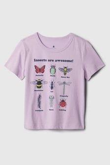 Gap Pink Graphic Crew Neck Short Sleeve T-Shirt (Newborn-5yrs) (573436) | €11