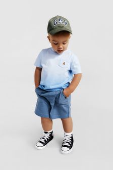 Bleu - T-shirt ras du cou Gap à manches courtes (nouveau-né à 5 ans) (573554) | €7