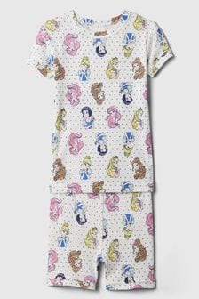 Gap White Disney Princess Organic Cotton Pyjama Set (6mths-5yrs) (573679) | €29