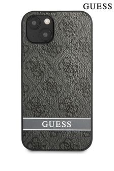 Guess Grey iPhone 13 Mini 4G Pu Leather Case with Bottom Printed Stripe (573881) | $110
