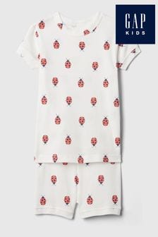 Gap White Ladybug Print Organic Cotton Short Pyjama Set (12mths-5yrs) (573974) | €24