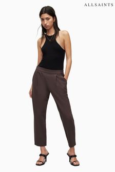 AllSaints Brown Aleida Tri Trousers (573975) | SGD 192