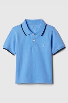 Modra - Polo majica iz pikeja z motivom medveda za dojenčke Gap Brannan (novorojenčki-5yrs) (574049) | €11