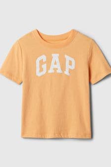 Oranžna - Gap s kratkimi rokavi, okroglim ovratnikom in logotipom (novorojenčki-5yrs) (574062) | €9