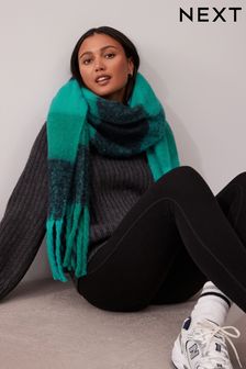 Green/Blue Check Blanket Scarf (574292) | AED40