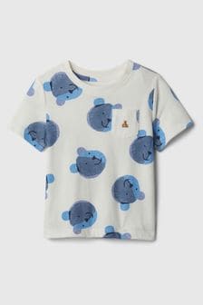 Weiß - Gap Kurzärmeliges T-Shirt mit Rundhalsausschnitt (Neugeborenes - 5 Jahre) (574429) | 12 €
