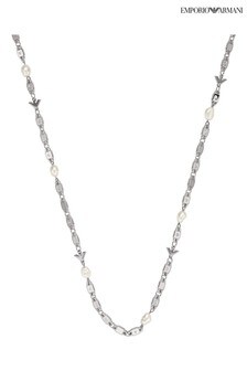Emporio Armani Sterling Silver Essential Pearl Necklace