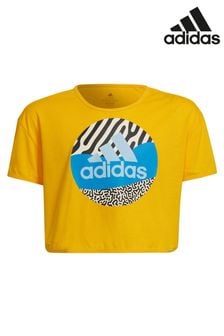 Adidas Power Crop T-Shirt, Gelb (574503) | 27 €