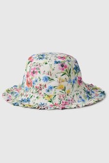 Gap White Floral Toddler Reversible Bucket Hat (574516) | €14