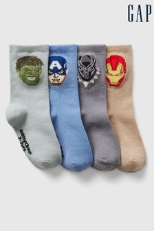Gap Multi Marvel Superhero Crew Socks 4-Pack (574712) | kr180