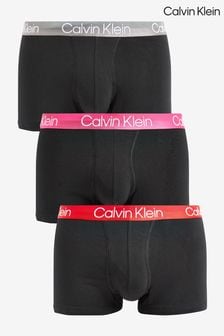 Dark Black - Calvin Klein Modern Strukturierte Unterhosen im 3er-Pack (574738) | 34 €