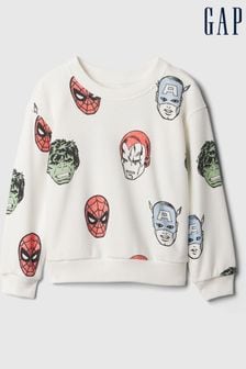 Gap White Marvel Graphic Sweatshirt (6mths-5yrs) (575207) | €22.50