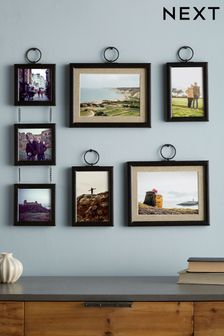 Set of 5 Black Hanging Salvage Picture Frames (575217) | AED129