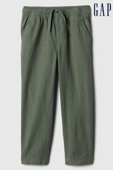 Green - Gap Linen Blend Tapered Pull On Trousers (6mths-5yrs) (575279) | kr460
