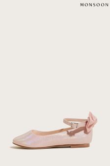 Monsoon Pink Organza Bow Ballerina Flats (576419) | $44 - $51