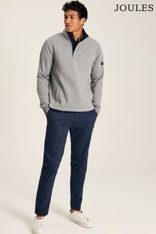 Joules Darrington Grey Quarter Zip Quilted Sweatshirt (576873) | kr843