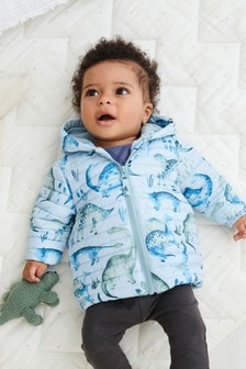 Синий - Куртка для малышей с принтом динозавров и капюшоном (0 мес. - 2 лет) (577078) | 531 грн - 589 грн
