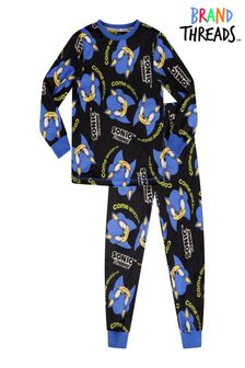 Brand Threads Black Sonic The Hedgehog Boys Fleece Pyjama Set (577191) | €24