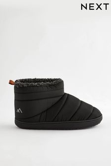 Black Water Repellent Quilted Slipper Boots (577211) | DKK182