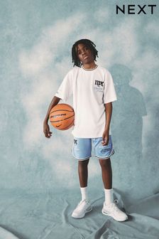 White/Blue NYC Mesh T-Shirt and Shorts Set (3-16yrs) (578055) | kr273 - kr395