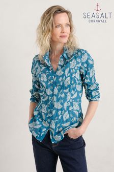 Seasalt Cornwall Blue Larissa Organic Cotton Shirt (578304) | €47