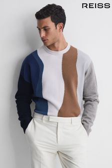 Puszysty sweter z wełny Reiss Waters z okrągłym dekoltem (578364) | 960 zł