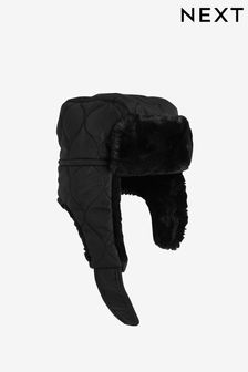 Black Quilted Trapper Hat (3mths-16yrs) (578938) | $15 - $19