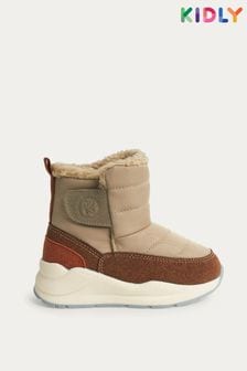 大地色 - 加墊菱格紋雪靴 (579176) | NT$1,490