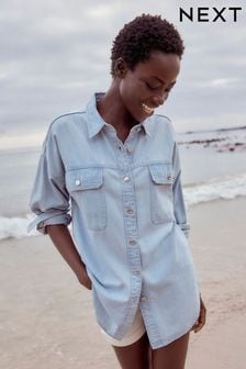 Bleach Oversized Denim Shirt (579676) | $57