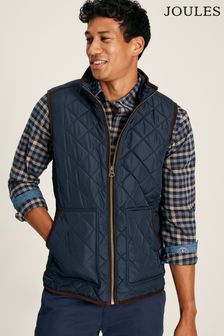 Joules Maynard Navy Blue Diamond Quilted Gilet (579709) | €96