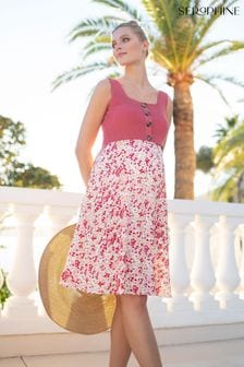 Seraphine Maternity To Breastfeeding Pink Floral Print Dress (579936) | SGD 100