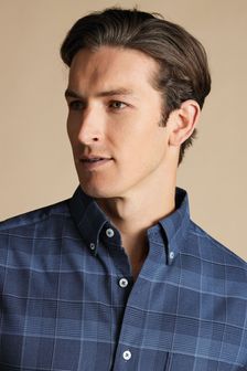 Charles Tyrwhitt Blue Multi Check Non-iron Twill Slim Fit Shirt (579961) | kr844