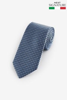 أزرق داكن أزرق - رابطة عنق صنعت في إيطاليا من مجموعة Signature (579962) | 155 ر.س