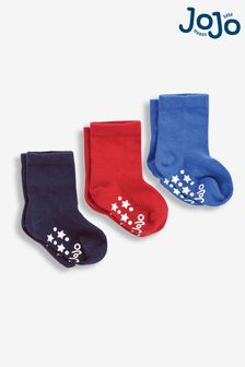 Marineblau - Jojo Maman Bébé Kurze Socken aus Baumwolle, 3er-Pack (580006) | 14 €
