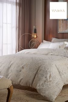Vantona Cream Chafield Jacquard Duvet Cover and Pillowcase Set (580033) | MYR 270 - MYR 570